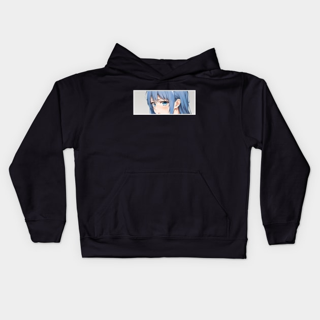 Pair Of Sad Anime Eyes Kids Hoodie by AnimeVision